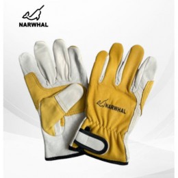 용접장갑 노란 + 백색 - 내피있음