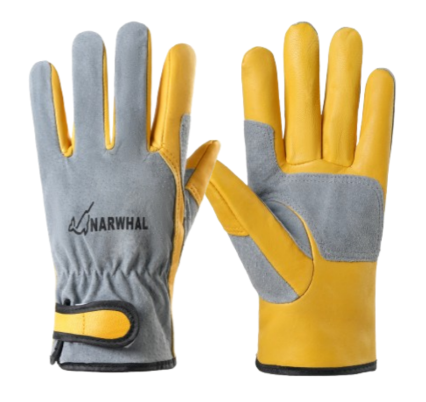 용접장갑 노란+회색 ( 프리미엄 ) - 내피있음