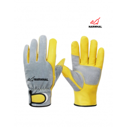용접장갑 노란+회색 ( 프리미엄 ) - 내피있음