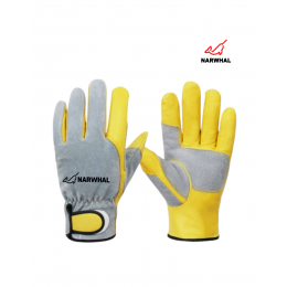 용접장갑 노란+회색 ( 프리미엄 ) - 내피있음
