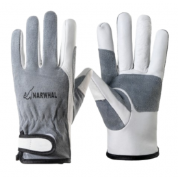 용접장갑 백색+회색 ( 프리미엄 ) - 내피있음