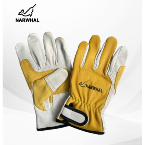 용접장갑 노란 + 백색 - 내피있음